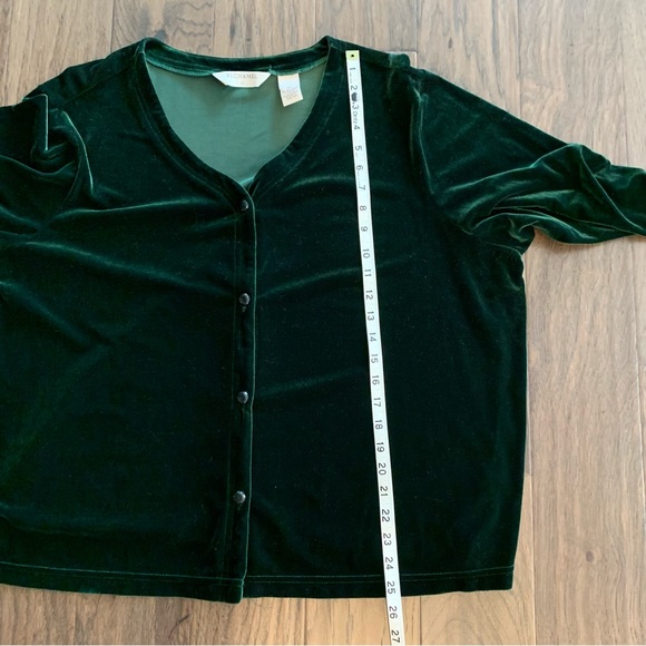 Green Velour Cardigan - Picture 6 of 7
